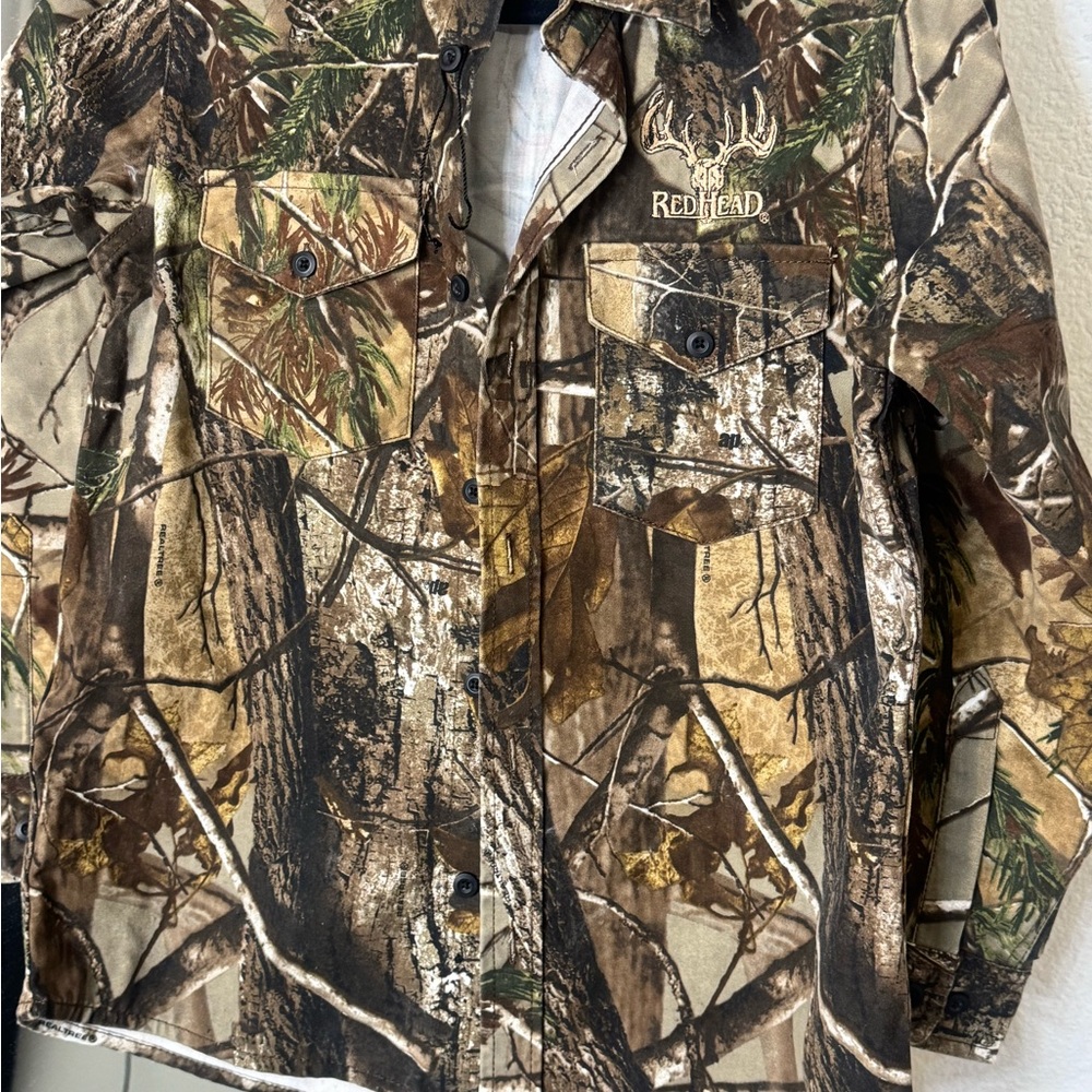 RedHead Boys Camouflage Short Sleeve Tee in Brown Green Tan